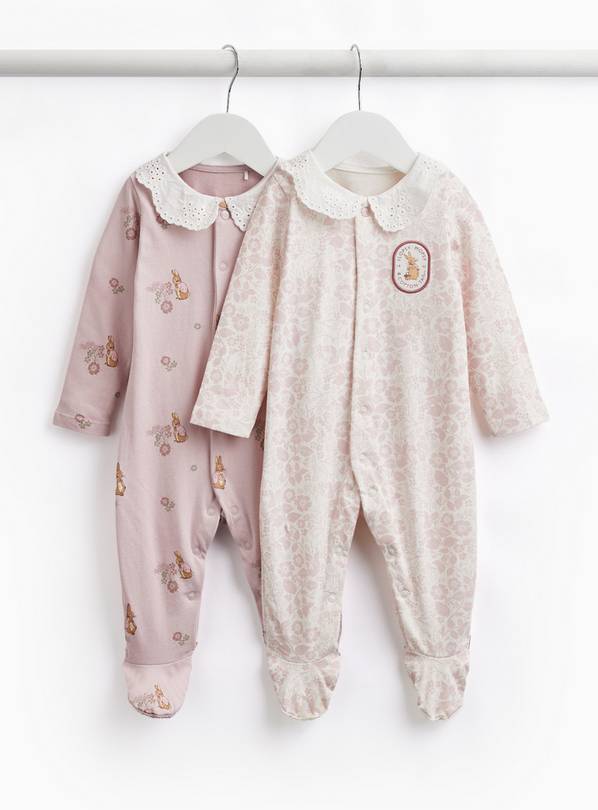 Peter Rabbit Print Sleepsuits 2 Pack Up to 3 mths